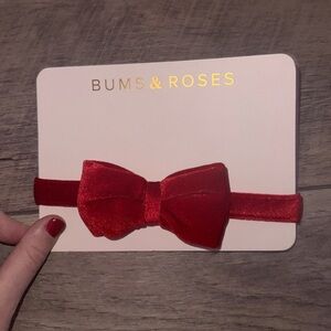 Toddler Bums & Roses Red Velvet Bow Tie